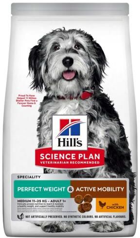 Hill'S Canine Perfect Weight + Active Mobility Adult Medium 12 Kg
