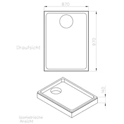 Neuesbad Wannenträger für Ideal Standard Strada 1000x900x60 SD22140