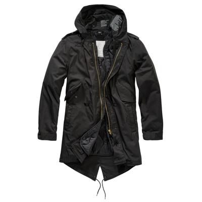 Wintermantel BRANDIT "Brandit Herren M51 US Parka", Herren, Gr. 4XL, schwarz, 73% Baumwolle, 27% Polyamid, Mäntel Wintermantel