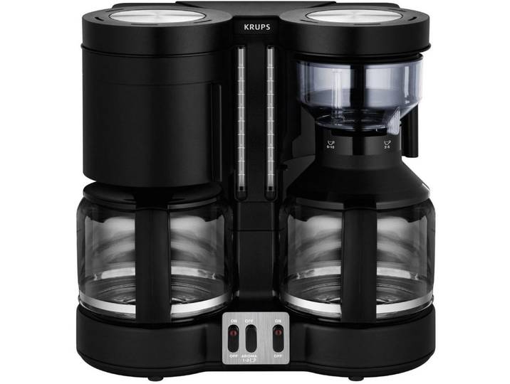 Krups Filterkaffeemaschine KM8508.11 Duothek Plus, 1l Kaffeekanne, Papierfilter 1x4, 1l Kaffeekanne, Papierfilter 1x4, Kombiautomat für Kaffee und Tee
