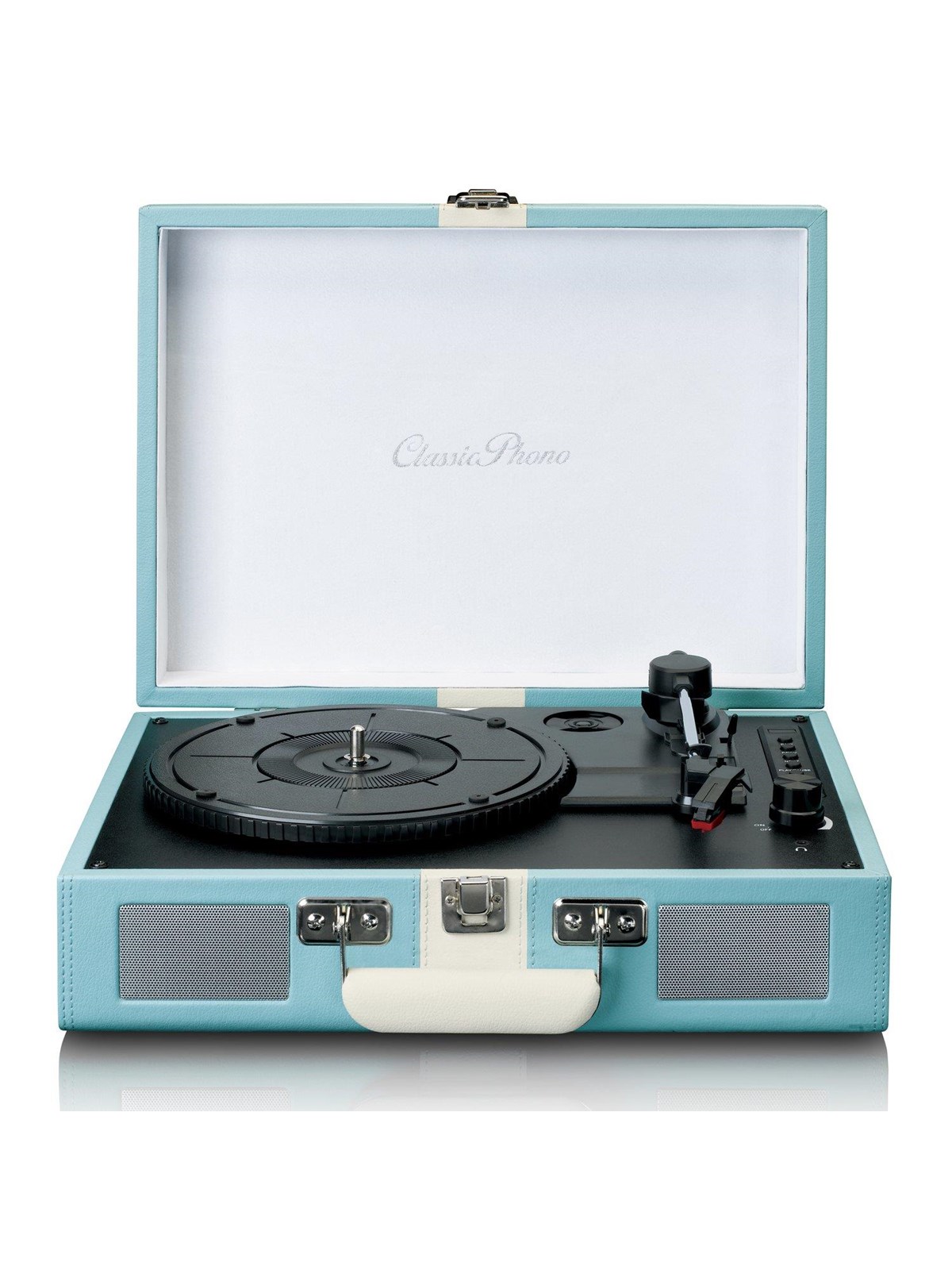 Lenco Suitcase turntable with BT and built-in speakers - Plattenspieler Blau