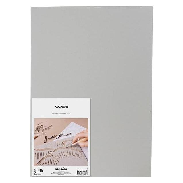 Creativ Company Linoleum 30x40 cm - Grey (38209) (38209)