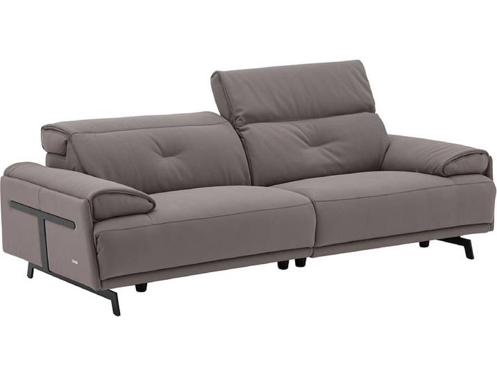 3er Sofa CAMPO DE FIORI SIENA Echtleder grau