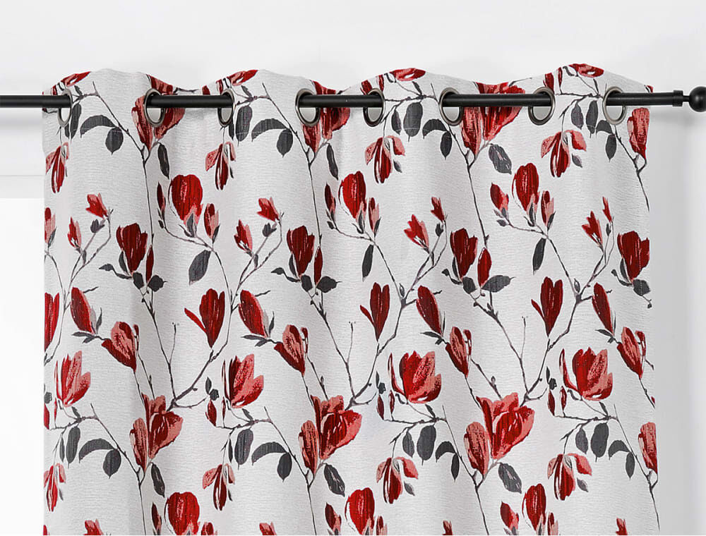 Linder Cortina serigráfica estampada magnolia