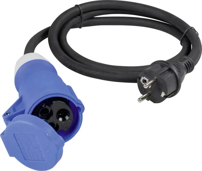 as-Schwabe Camping Französischer Standard Adapterleitung 1,5 m schwarz