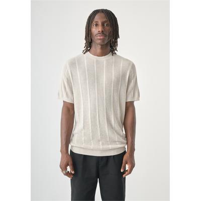 T-Shirt CLEPTOMANICX, Herren, Gr. M, beige (beige, meliert), 100% Polyamid, unifarben, normal, Rundhals, Shirts T-Shirt, im klassischen Design