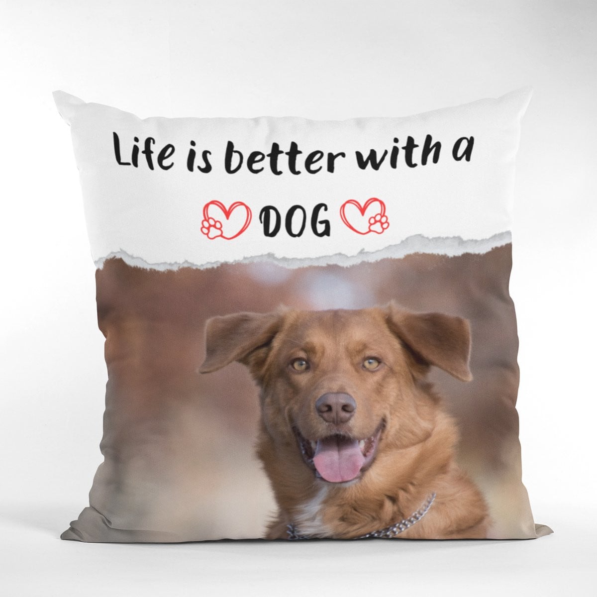Life is better with a dog decoratie 30 cm polyester