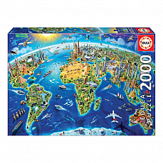 EDUCA Puzzle - Wahrzeichen der Welt - 2000 Teile 302828
