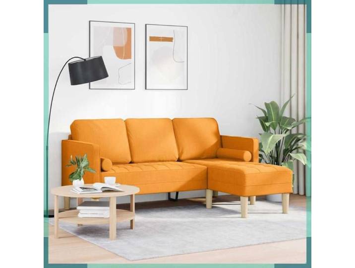 Ensemble de canapés - L-shaped - Jaune foncé - Polyester - 3 places