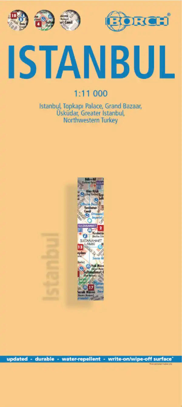 Plan plastifié - Istanbul   Borch Maps