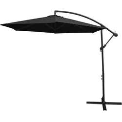 3m freitragender Sonnenschirm - Schwarz