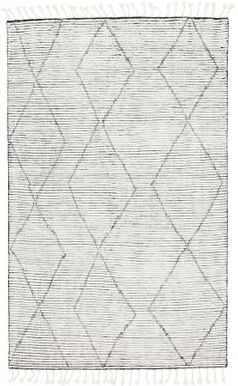 Carson Carrington Tarsele Hand-Knotted Trellis Cream/ Black Area Rug
