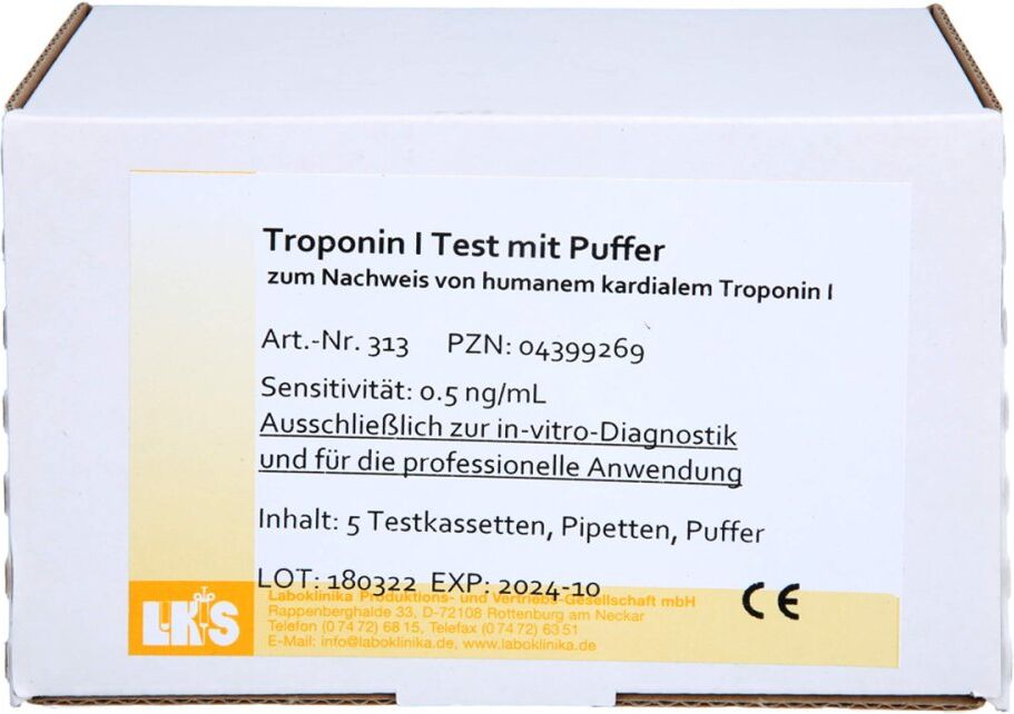 Laboklinika Troponin I mit Puffer Testkassetten