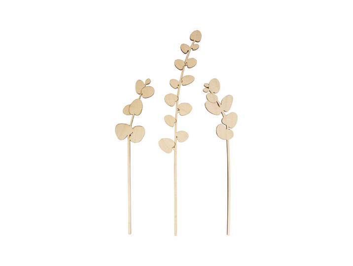 Holzstecker Eukalyptus, FSC Mix Credit, 22+30cm, sortiert, SB-Btl. 3Stück