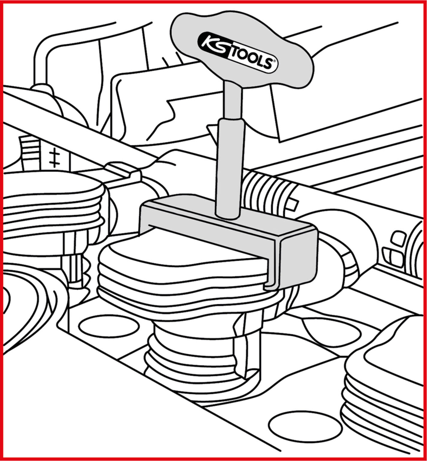 KS Tools T-Griff-Zündspulen-Abzieher-Typ 3, 105mm (500.7550)