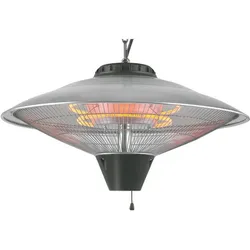 EDM Outdoor-Quarz-Heizung 2100 w für Dach, Heizstrahler, Schwarz