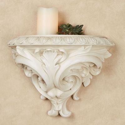 Touch of Class Clareville Wall Shelf Antique White , Antique White