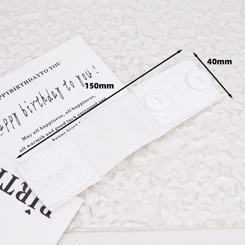 INF Extension de Pantalon de Grossesse 4x15cm - Extension de Ceinture Ajustable pour la Grossesse Blanc