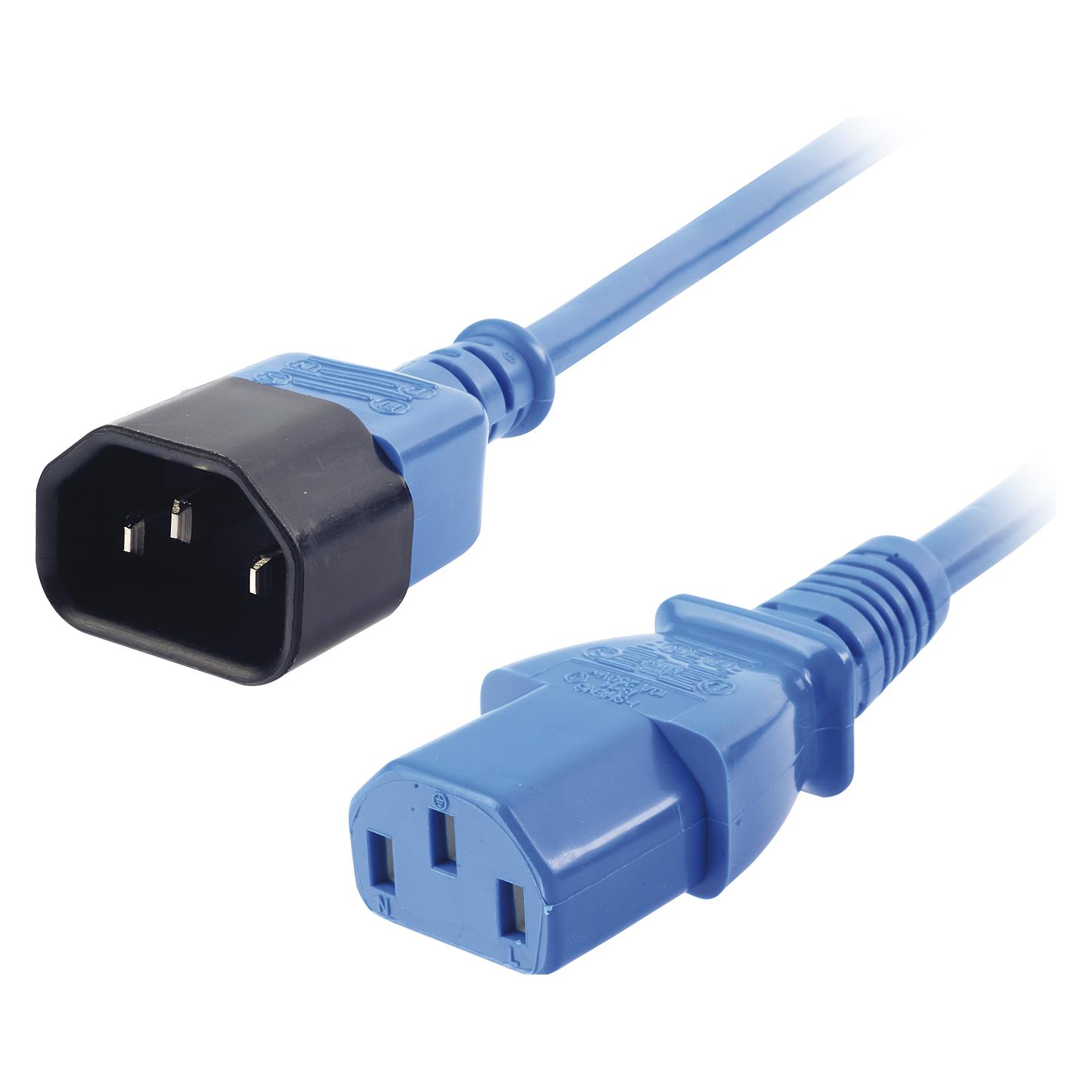 Lindy 0,5m IEC Verlaengerung, blau (0.50 m) (30470)