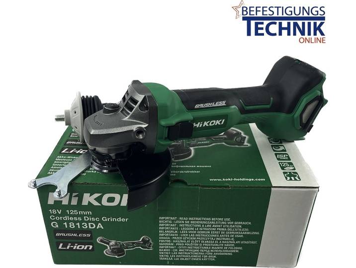 HiKoki Meuleuse d'angle sans fil 18V G1813DA Ø 125mm 750W Basic dans son carton