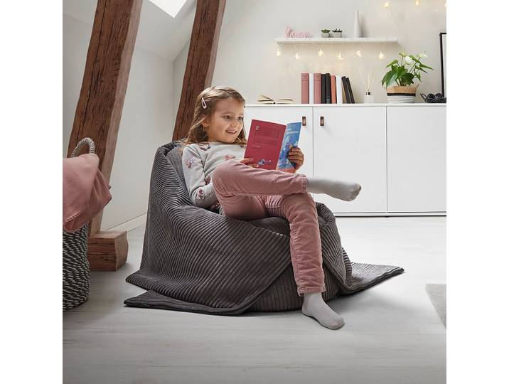 Sitzsack Capri Dunkelgrau Cord