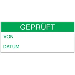 Brady, Etikettenrolle, B-500, BESCHRIFTBARE Etiketten zur Qualitätskontrolle, Vinylgewebe, Grün auf weiss, 38 x 16 m