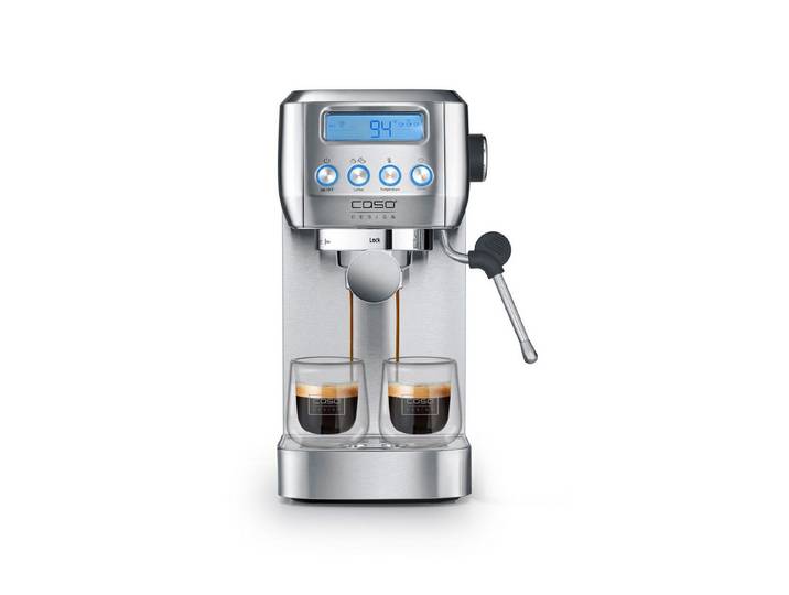 Caso Siebträgermaschine EspressoGourmet Crema, 1350 Watt, 20 Bar ULKA-Pumpe