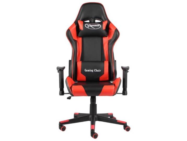 JILL*NEW Chaise Gamer Fauteuil Gamer Chaise de jeu pivotante Rouge PVC FR7312