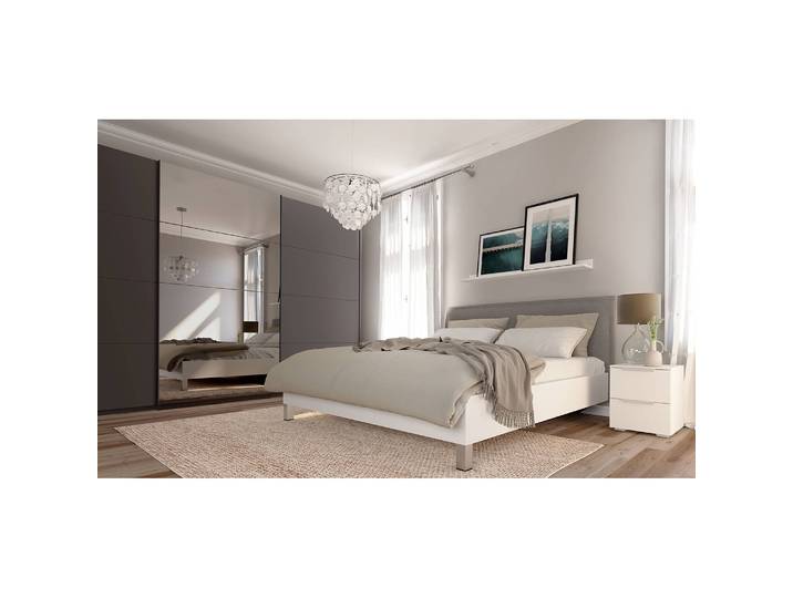 Schwebetürenschrank pure reflect+ 360 x 236cm Beige/Graphit 3 Türen
