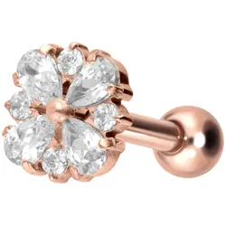 Titan Ohrpiercing mit Innengewinde KRISTALLORNAMENT
