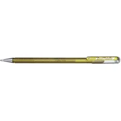 Pentel, Schreibstifte, Hybrid Dual Metallic Gelstift mit Kappe, feine Spitze, Gold, Metallic, 1 Stück