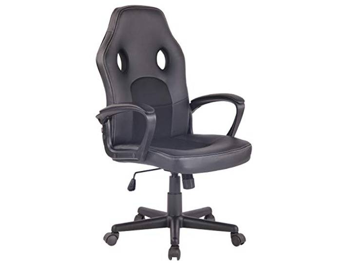 CLP Gaming Bürostuhl Elbing I Höhenverstellbarer Schreibtischstuhl Farbe schwarz/schwarz