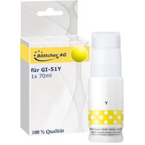 kompatibel für Canon GI-51Y, 70ml, 7700 Seiten, Tinte, gelb