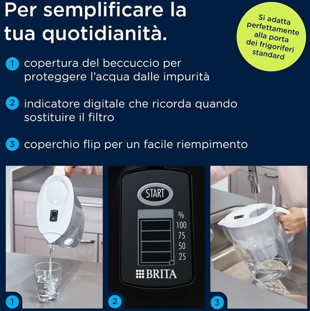 Brita Caraffa Filtrante Marella Mxpro-bianco/trasparente