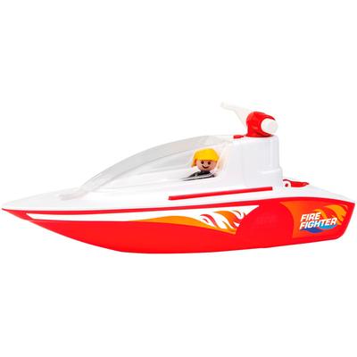 Spielzeug-Boot LENA "Boazz Feuerwehrboot", bunt, Spielzeugfahrzeuge, KinderB:15cm H:14cm T:36cm, Kunststoff, inkl. Spielfigur; Made in Europe, B:15cm H:14cm T:36cm