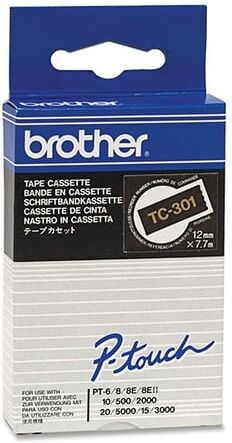 Brother TC-3010 texto dourado sobre preto 12mm