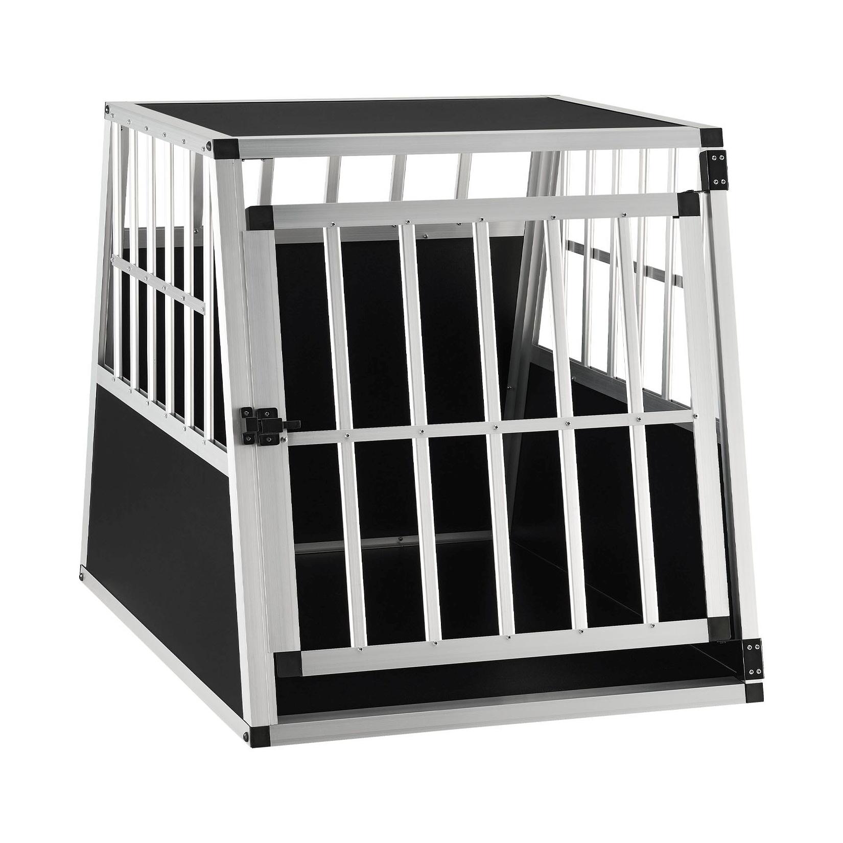 Juskys Alu Hundetransportbox L-X - 89x70x51 cm verschließbar & pflegeleicht - Hundebox Hunde