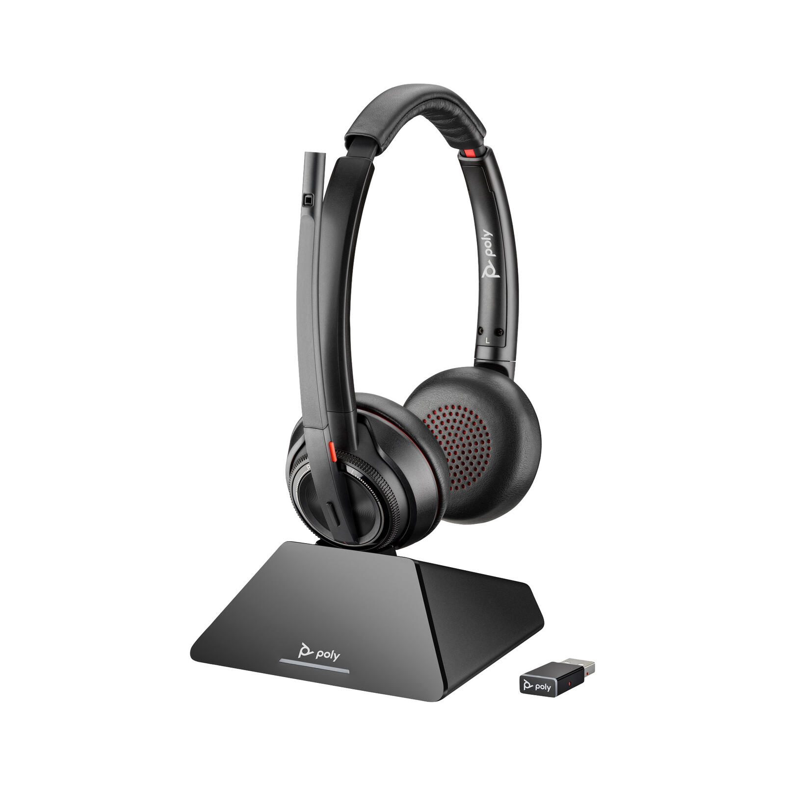Poly Savi 8220 UC Stereo Headset On-Ear, zertifiziert für Microsoft Teams 8D3F5AA#ABB