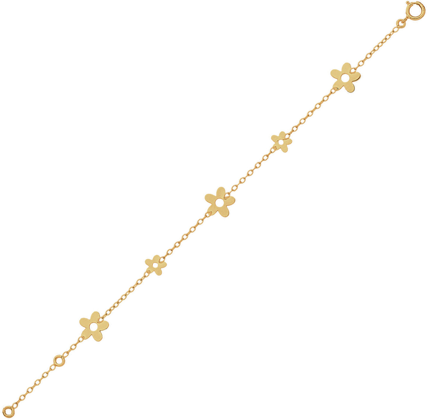 Mon Premier Bijou Bracelet enfant Fleurs - Or jaune 18ct