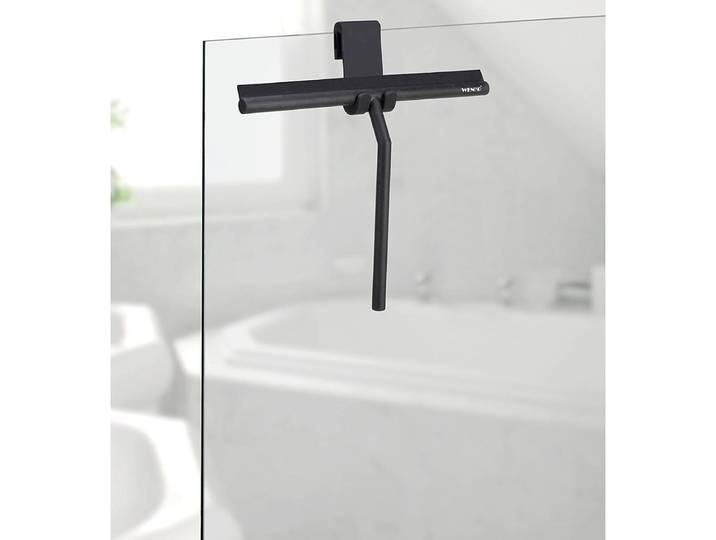 Badezimmerwischer Mola Oberfläche / Haken: Silikon Hauptmaterial: Edelstahl, rostfrei Schwarz 32cm