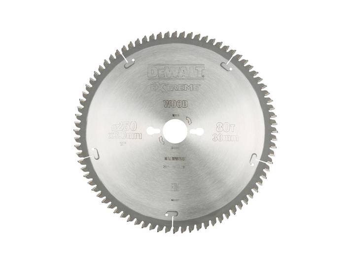Kreissägeblatt DEWALT 250 x 30 mm , silber (bunt), Ø:25cm, Sägeblätter, Kreissägeblatt