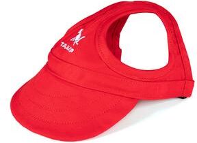 Discount Dollar Deals Adjustable Pet Dog Baseball Hat With Ear Holes For Outdoor Activities, Sun Protection Visor For Dogs red xl