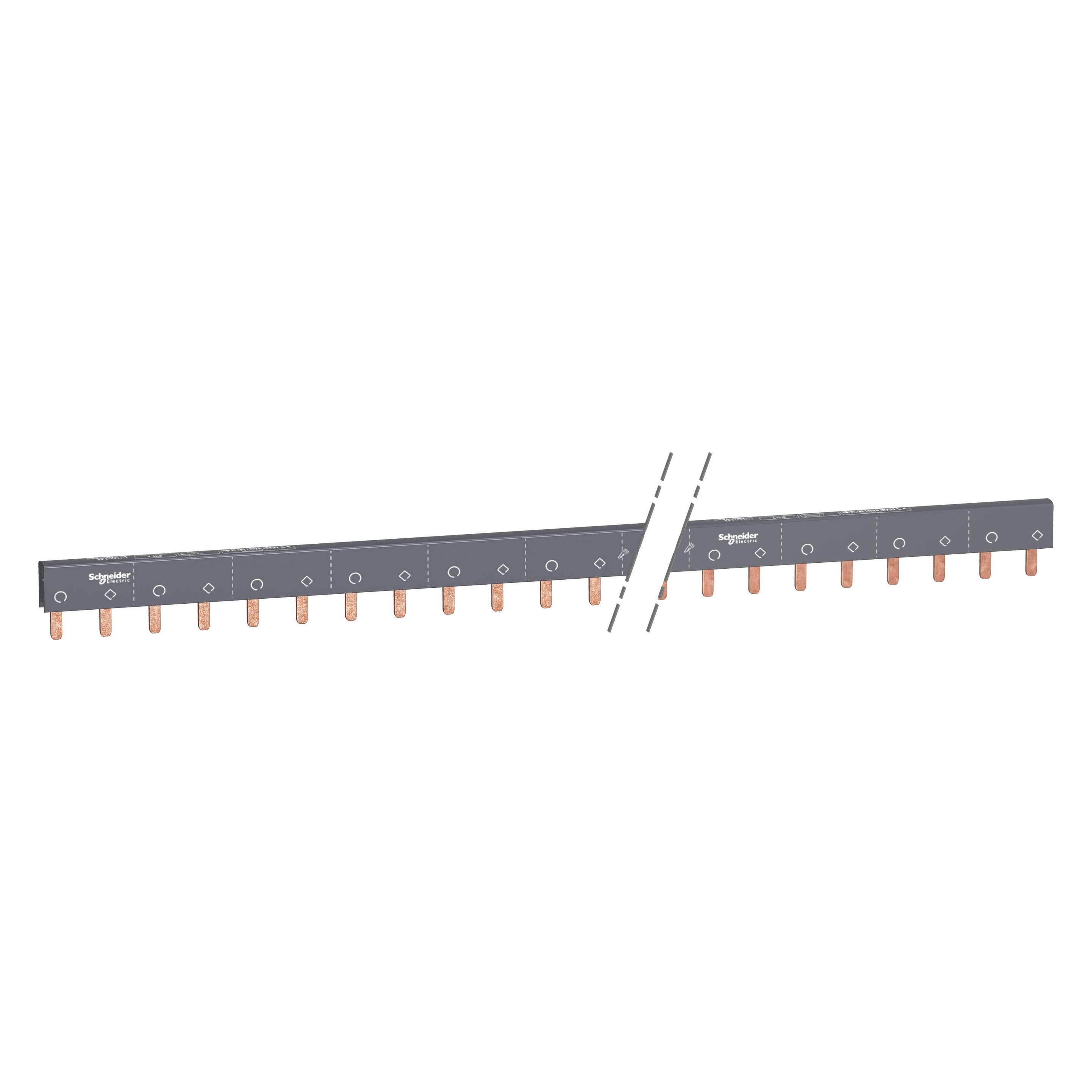 Schneider Electric SE A9XPH257 Phasenschiene Steg 2P 56Mod. 100A (A9XPH257)