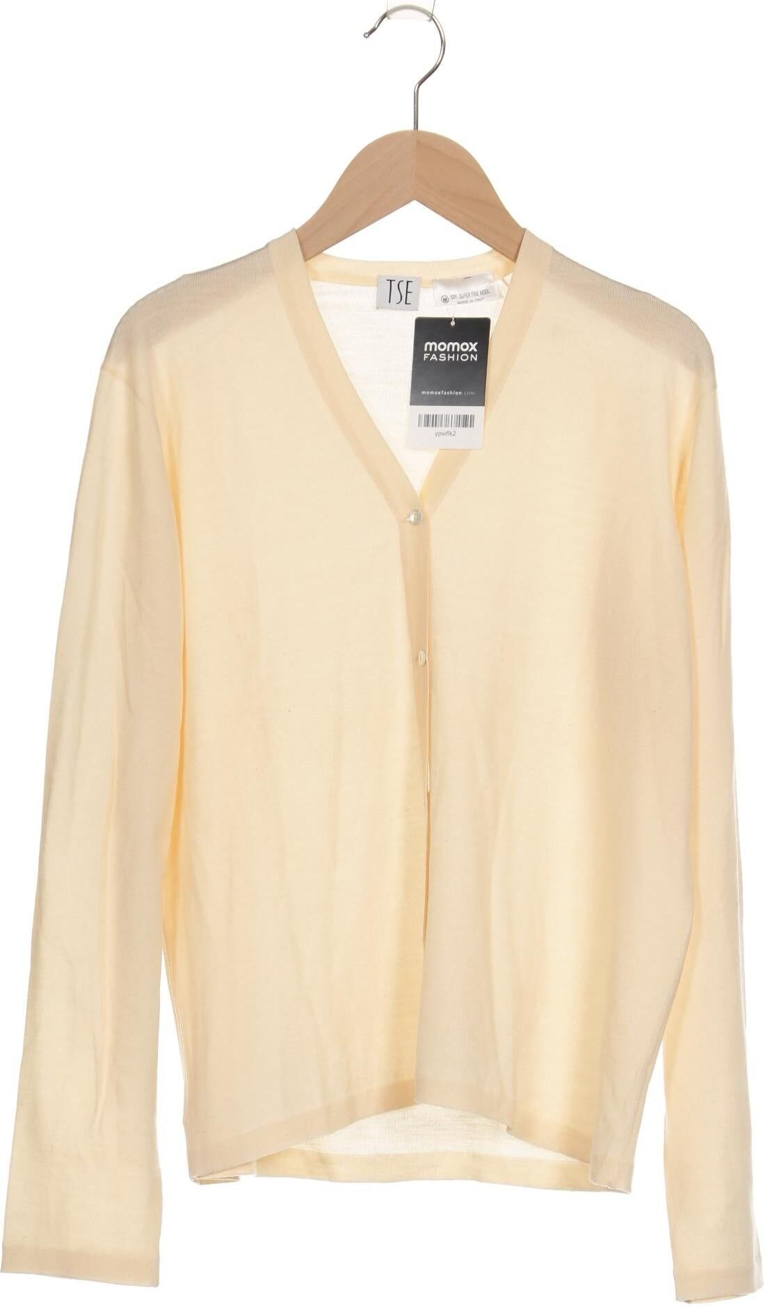 TSE Cashmere Damen Strickjacke, Cremeweiß, Gr. M, Wolle - Second Hand
