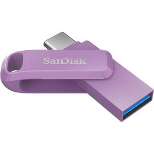 SanDisk USB-Stick Ultra Dual Drive Go, 64 GB, bis 150 MB/s, USB & USB-C 3.0, lavendel