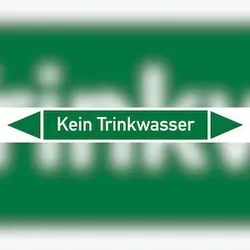 Rohrleitungskennzeichen Kein Trinkwasser - 100x15 mm Folie selbstklebend