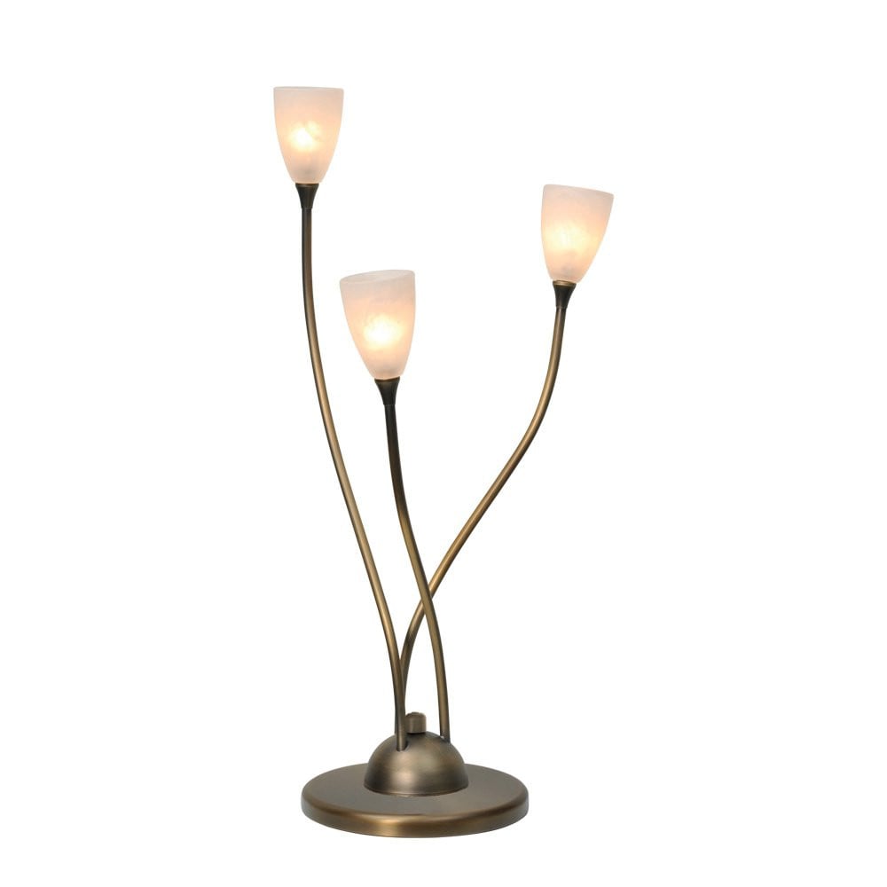 Masterlight Molto 2 LED Tafellamp - Wit/Goud/Messing
