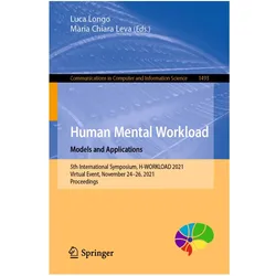 Human Mental Workload: Models and Applications, Fachbücher von Luca Longo, Maria Chiara Leva