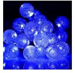 Inspired Finds USB Battery Crystal Globe String Lights Decorative Outdoor Waterproof Fairy Lighting (10 20 40 LED) blue battery 4.92ft 10 Leds