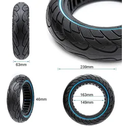 Ultraleicht Vollgummirad 10x2,5-6,5/B44 - blaue Linie [Nedong]
